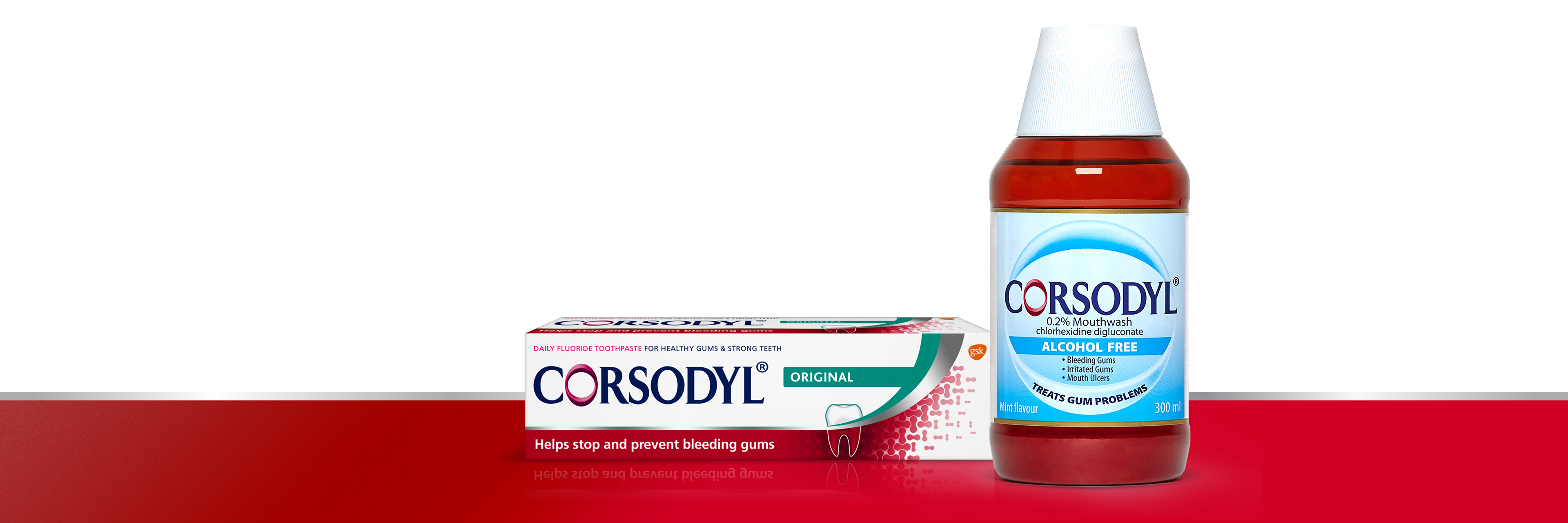 Corsodyl Toothpaste and Corsodyl Mouthwash